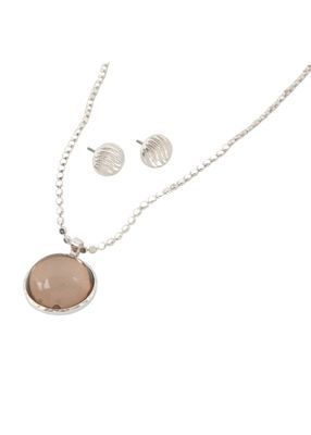 Set Collar Lora Plateado I-D