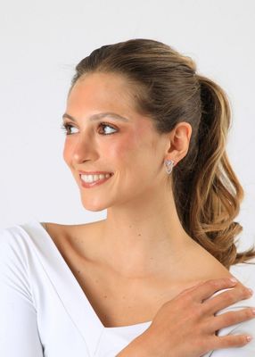 Imagen 2 del producto Aros Pegados Ayla Plateado Humana