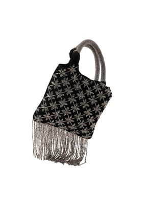 Imagen 2 del producto Cartera De Fiesta Bordado Flor Negro Humana