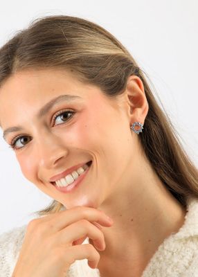 Imagen 2 del producto Aros Pegados Iona Plateado I-D