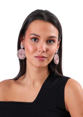 Imagen 2 del producto Aros Largos Lucia Rosado Humana