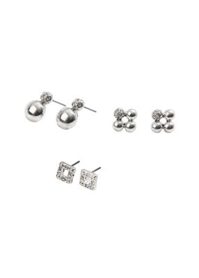 Set de 3 aros Daila Plateado ID