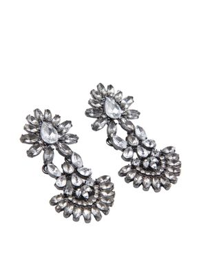 Aros Largo Petal Plateado Humana