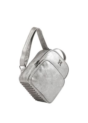 Imagen 2 del producto Mochila Angie Ecocuero Plateada Humana