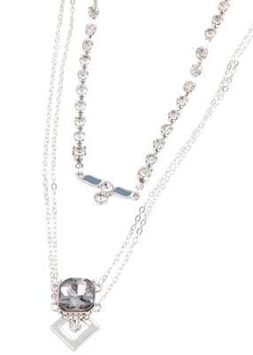 Collar Triple Wings Plateado Humana