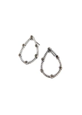 Aros Pegado Gota Plateado Humana