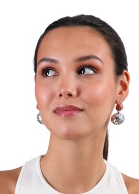 Imagen 2 del producto Aros Mediano Dots Plateado Humana