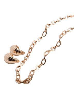 Set de argollas y collar Marite Dorado ID