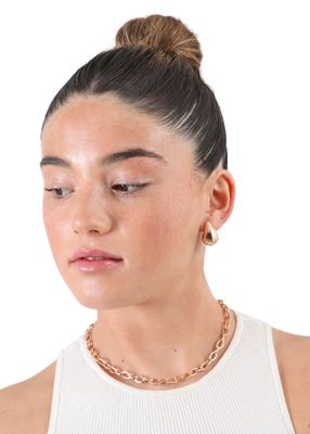 Imagen 2 del producto Set de argollas y collar Marite Dorado ID