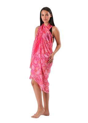 Imagen 2 del producto Pareo Estampado Floral Geranio Fucsia Id