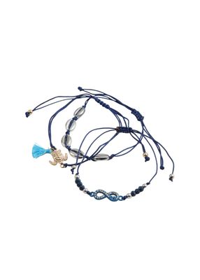 Set de 3 pulseras Cloe Hilo azul ID