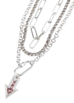 Collar Triple Plateado Humana