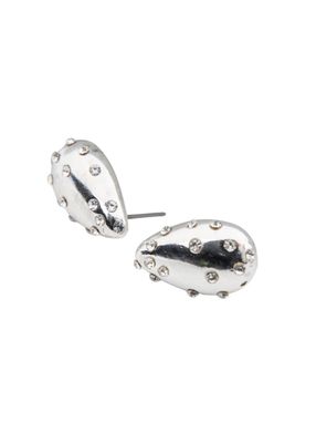 Aros Pegado Drop Plateado Humana