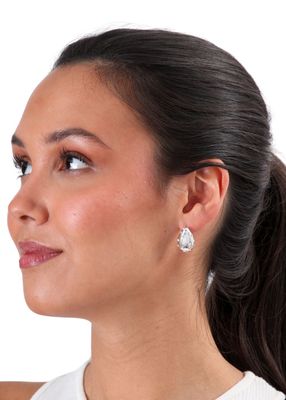 Imagen 2 del producto Aros Pegado Drop Plateado Humana