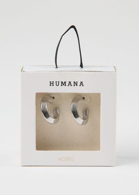 Imagen 2 del producto Aros Argollas Chris Silver Humana