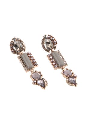 Aros Largo Brillo Dorado Humana