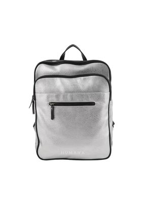 Mochila Computador Bianca Ecocuero Plateado Humana