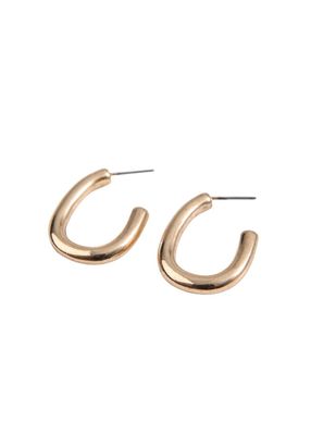 Aros Argolla Tube Dorado Humana