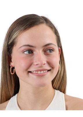 Imagen 2 del producto Aros Argolla Tube Dorado Humana