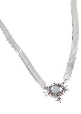 Collar Corto Lunas Plateado Humana