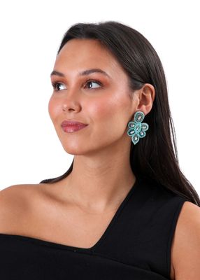 Imagen 2 del producto Aros Medianos Sofia Azul Humana