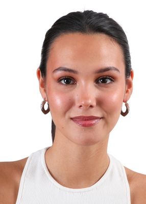 Imagen 2 del producto Aros Argolla Espiga Plateado Humana