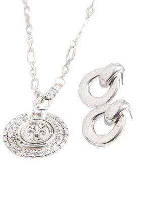 Set de Collar y Aros Royal Plateado Humana