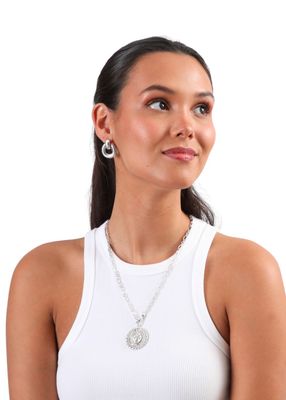 Imagen 2 del producto Set de Collar y Aros Royal Plateado Humana