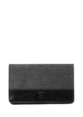 Billetera Chica Rombos Negra Tornasol Humana