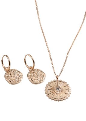 Set de argollas y collar Elsy Dorado ID