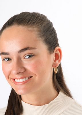 Imagen 2 del producto Aros Argollas Zoe Dorado I-D