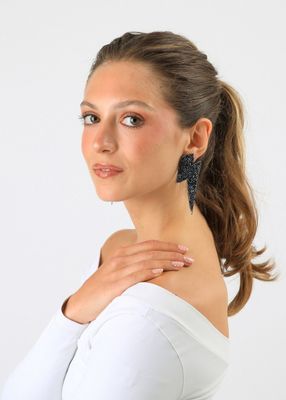 Imagen 2 del producto Aros Largos Rayo Dorado Humana