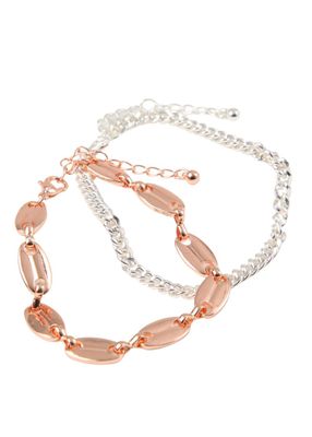 Pulsera Set Metal Power Plateado i-D