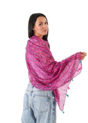 Imagen 2 del producto Pañuelo Estampado Girona Floral Fucsia Id