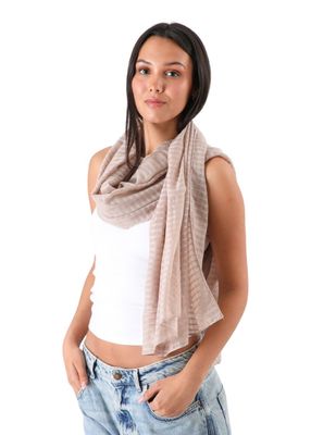 Imagen 2 del producto Pañuelo Liso Almada Cuadros Beige Id