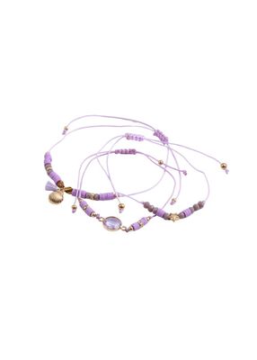 Set de 3 pulseras Lux Morado ID