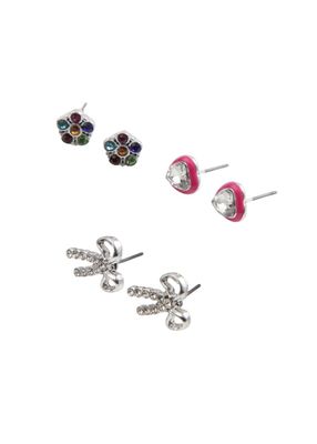 Set de 3 aros Luisa Plateado ID