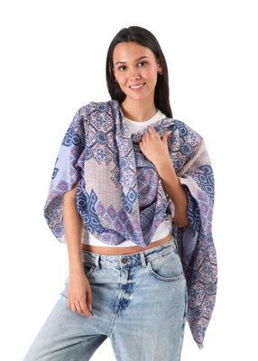 Imagen 2 del producto Pañuelo Estampado Marsala Mosaico Azul Id