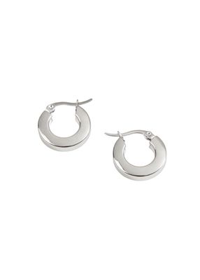 Aros Argolla Pedro Plateado Acero Inoxidable Humana