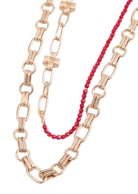 Imagen 1 del producto Collar Doble Ruby Dorado Humana