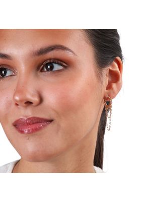 Imagen 2 del producto Aros Argolla Cascada Dorado Humana