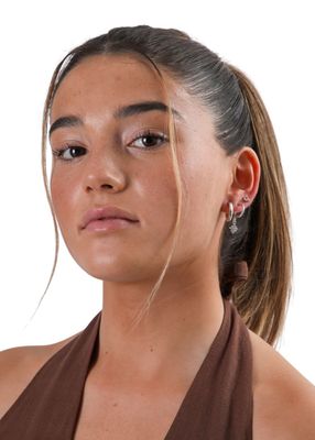 Imagen 2 del producto Set de Aros Triple Shine Plateado Humana