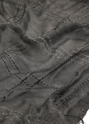 Imagen 2 del producto Pañuelo Liso Elian Bordado Gris Humana