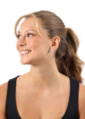 Imagen 2 del producto Aros Pegado Marie Plateado Humana