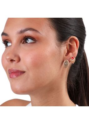 Imagen 2 del producto Set De 2 Aros Ruby Dorado Humana