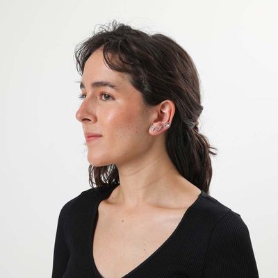 Imagen 2 del producto Set Aros Bowie Plateado Humana