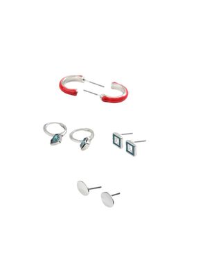 Set de 4 aros Avina Plateado ID