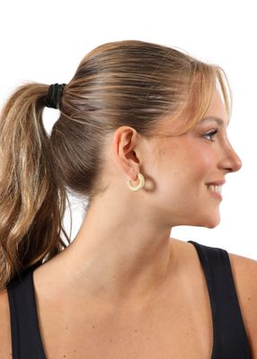 Imagen 2 del producto Aros Argolla Miley Plateado Humana