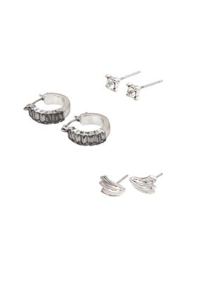 Imagen 1 del producto Set De 3 Aros Stones Plateado Humana