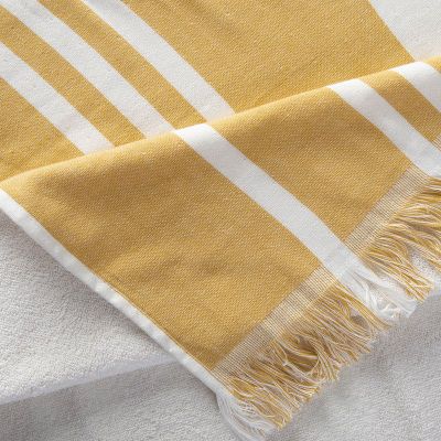 Imagen 2 del producto Toalla Playa flecos Natal 90x180 ocre